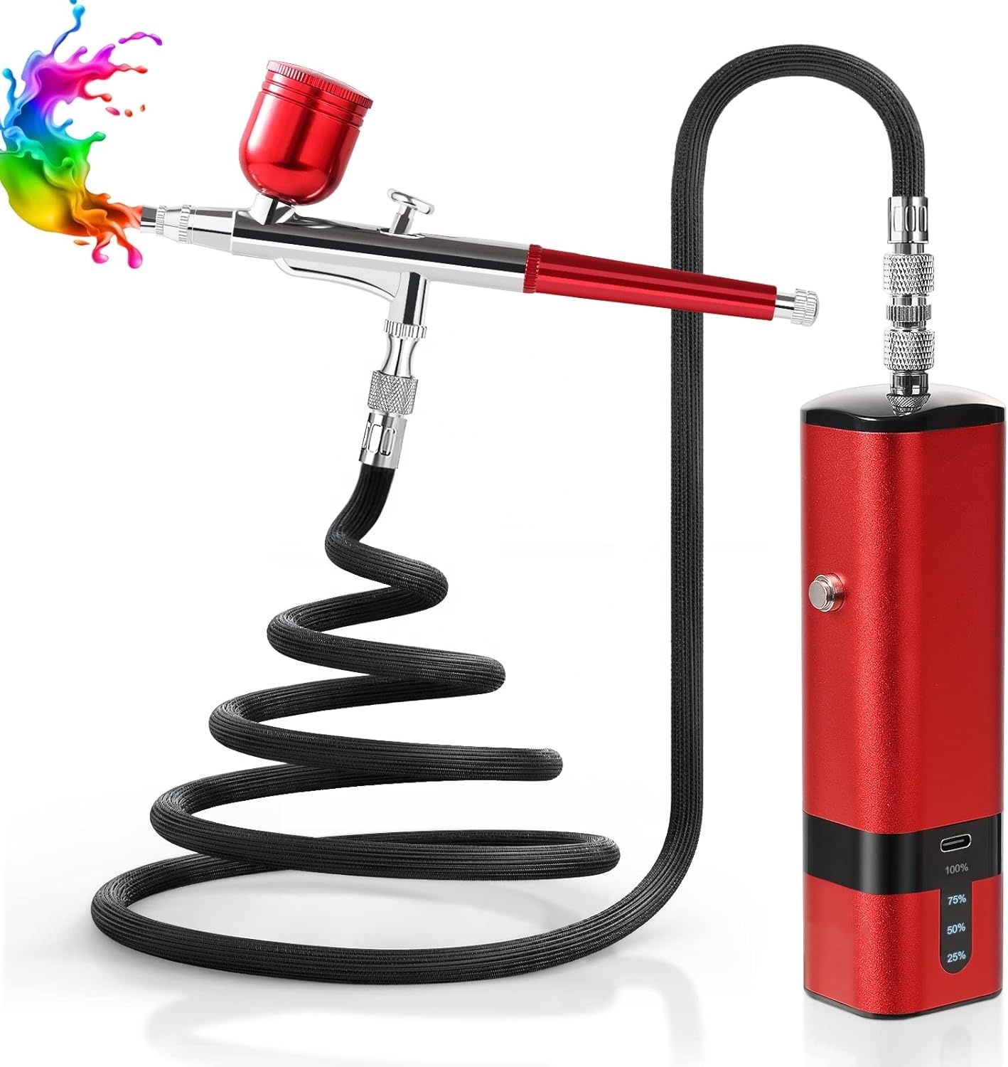 Airbrush Kit with Compressor,  - đánh giá và giá Air Compressor Mini