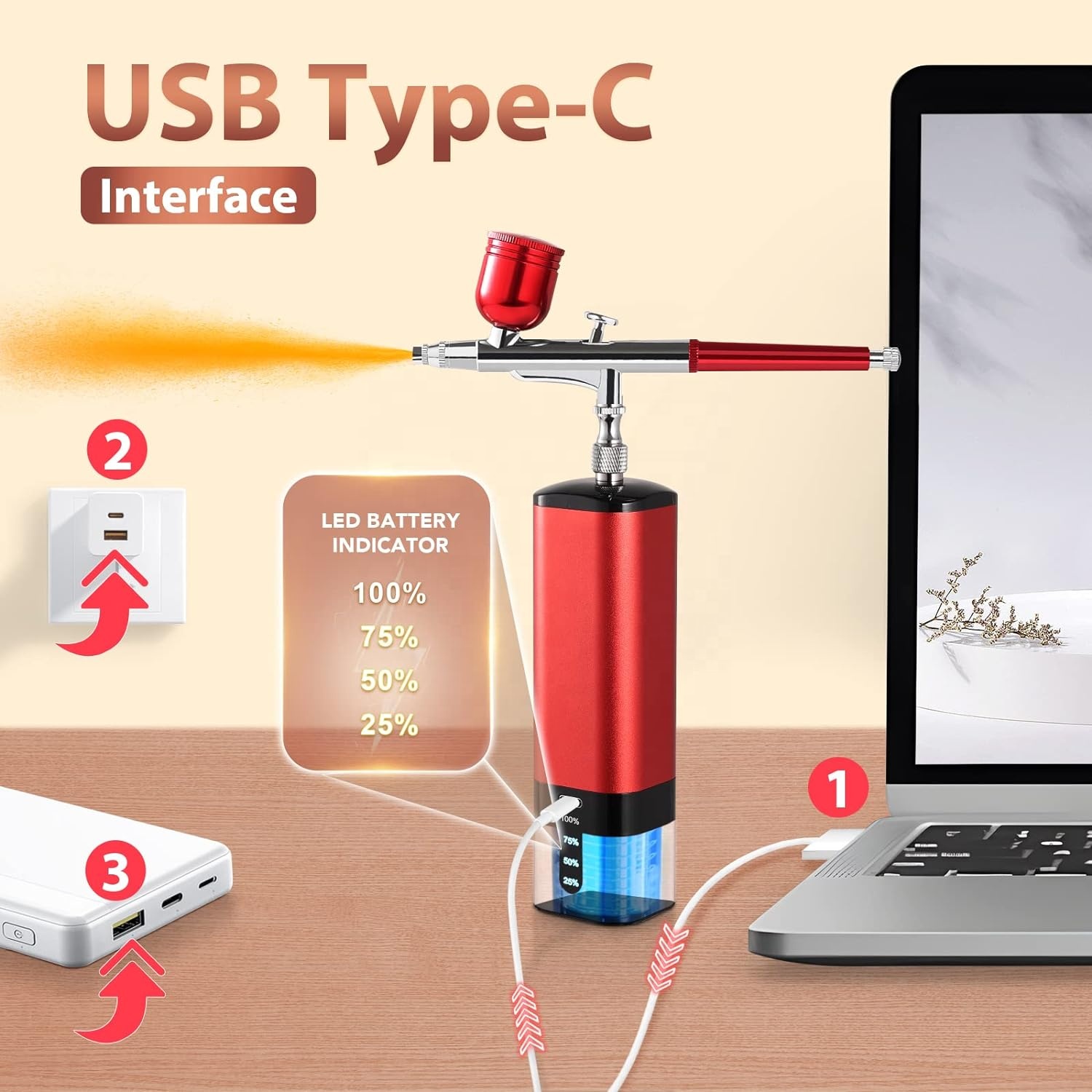 Airbrush Kit with Compressor,  - đánh giá và giá Air Compressor Mini