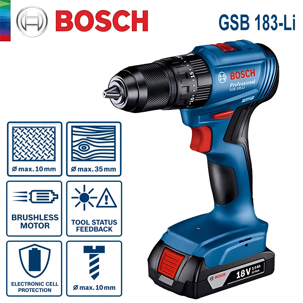 Bosch GSB 183-LI Electric Dril - đánh giá và giá Power Tools Use